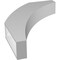 Ekena Millwork 4-in. W x 20-in. D x 28-in. H Thorton Architectural Grade PVC Knee Brace BRCP04X20X28THR - alternate 2